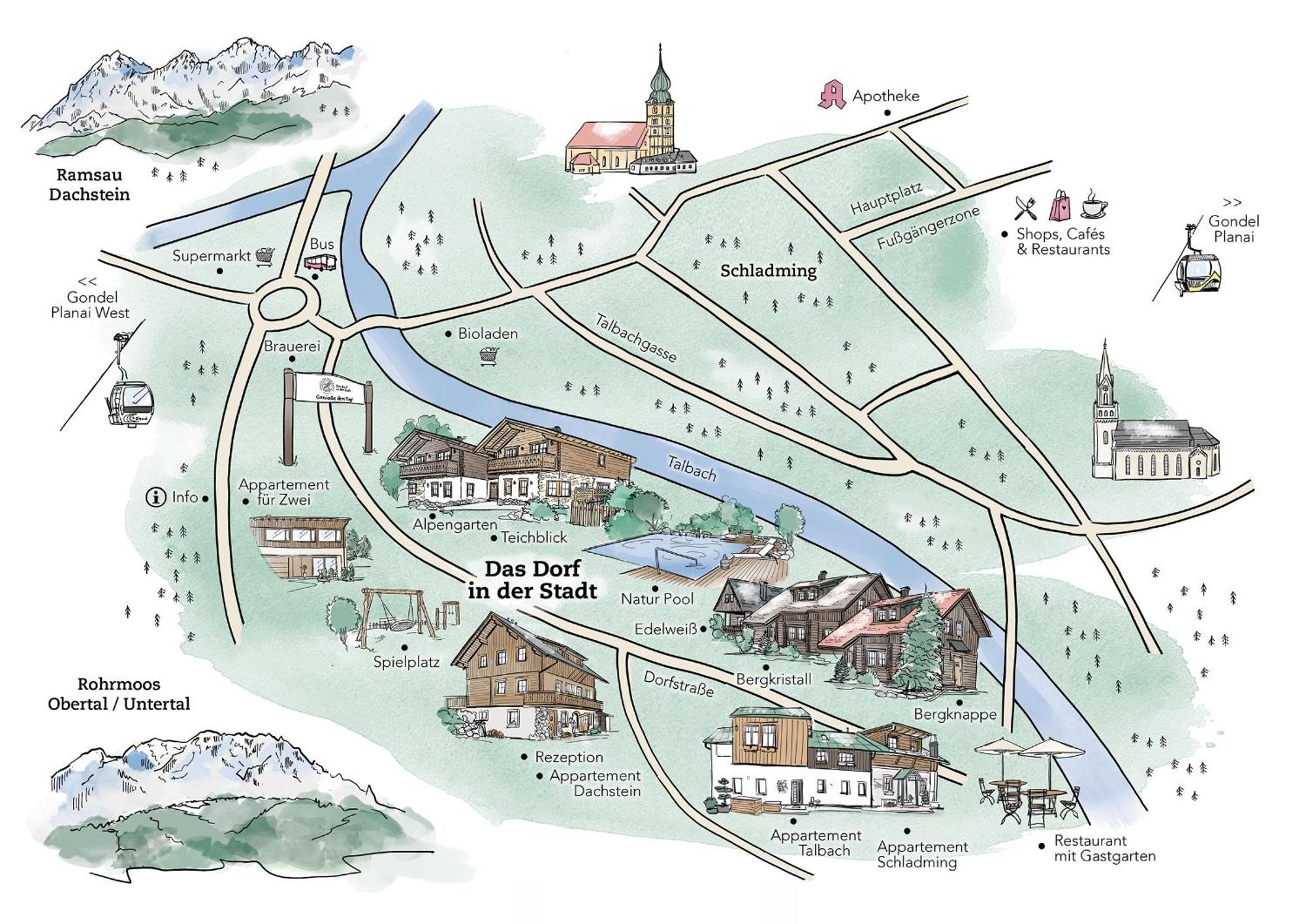 Das Dorf In Der Stadt 슈라드밍 외부 사진